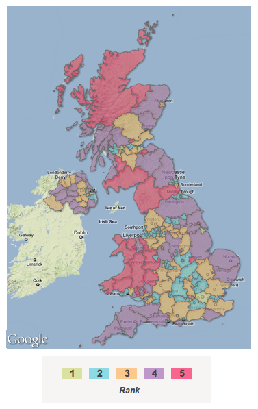 Ofcom broadband rating map