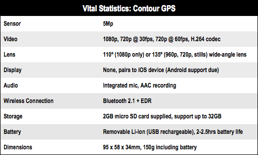 Contour GPS Bluetooth camera