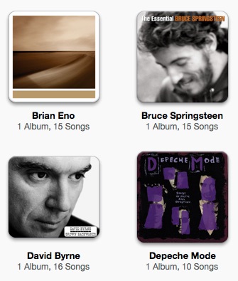 Music albums in iTunes