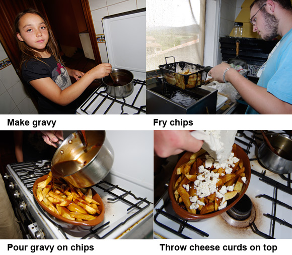 Photo guide to preparing poutine