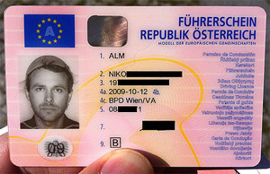 Niko Alm's driving licence. Pic: Niko Alm