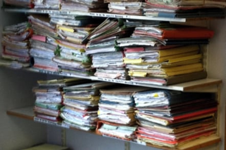 Files on shelves