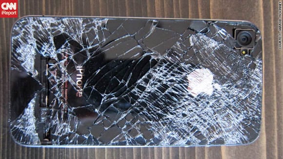iPhone that fell from 13,500 feet (source: CNN)