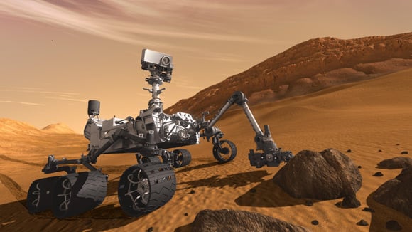 Artist's impression of Curiosity on Mars. Pic: NASA