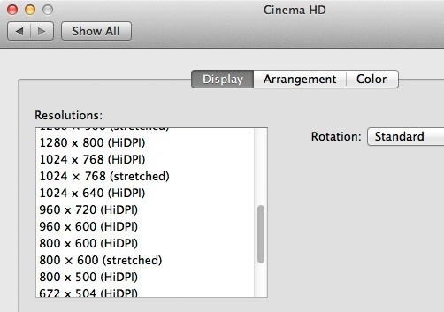 OS X Lion HiDPI