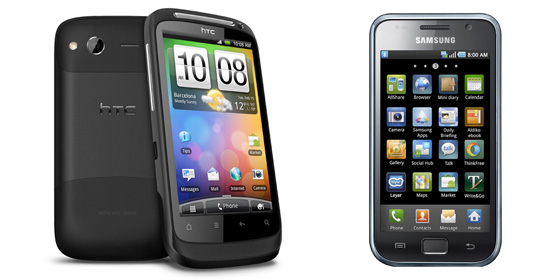 HTC Desire S Samsung Galaxy S