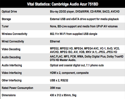 Cambridge Audio Azur 751BD