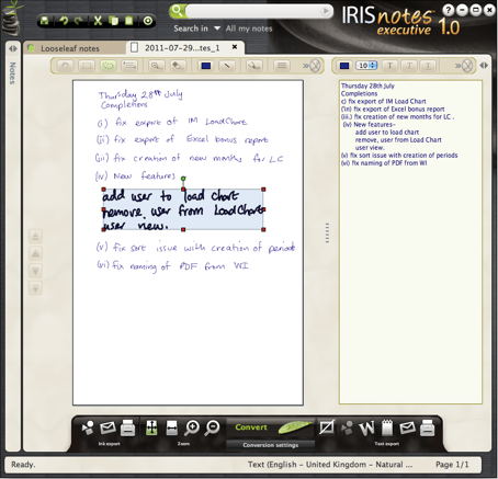 IRISnotes Executive 1.0