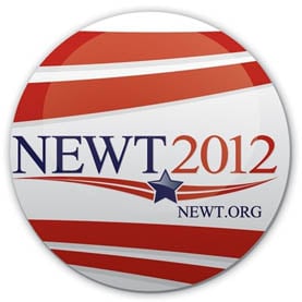 Newt Gingrich 2012 presidential campaign button