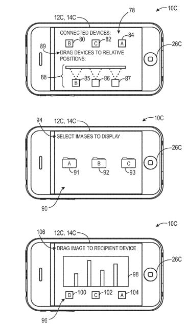 Apple shared-display patent illustration