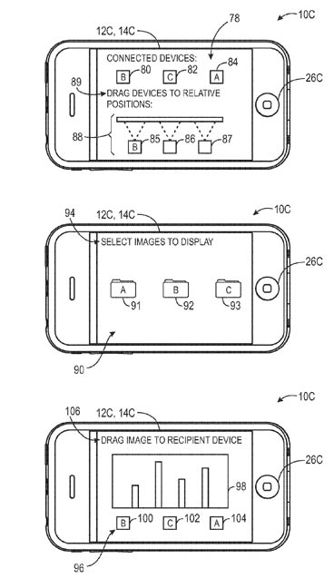 Apple shared-display patent illustration