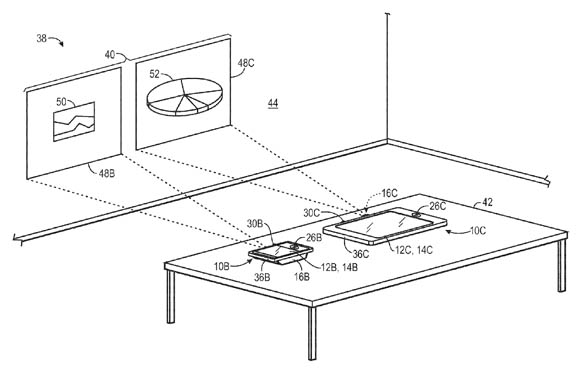 Apple shared-display patent illustration