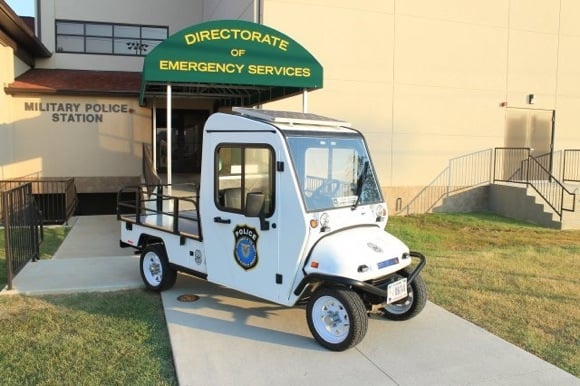 The solar powered patrol vehicle employed by the Fort Knox directorate of emergency services. Credit: US Army