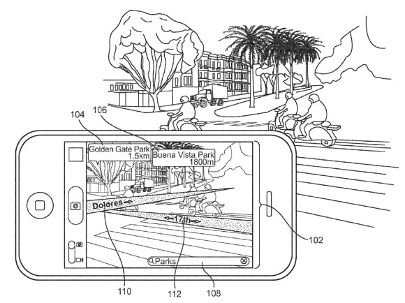 Apple 'augmented reality' patent application illustration