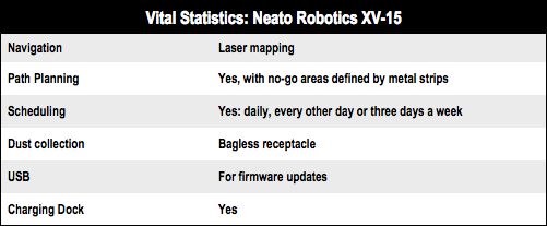 Neato Robotics XV-15 vacuum cleaner