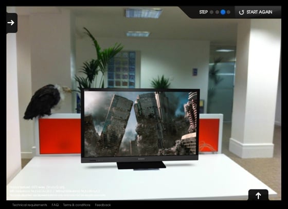 Sony augmented reality TV chooser in action