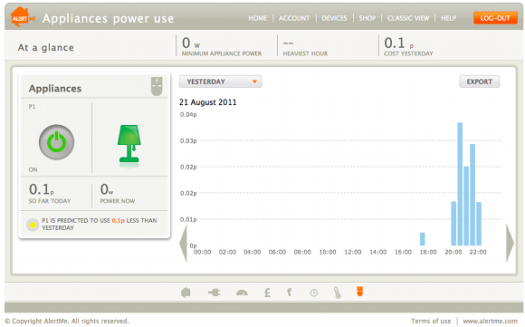 power now appliances screen