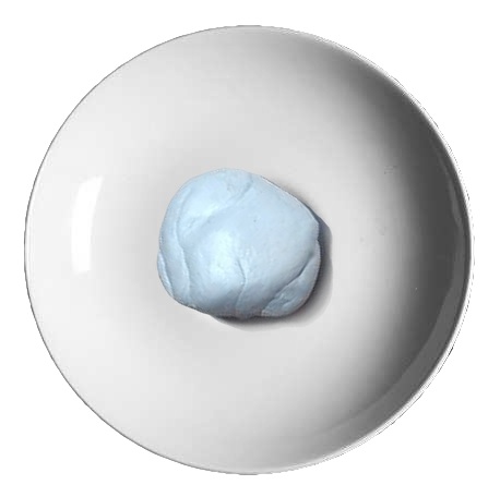 Small plate and Blu-tack