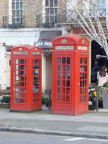 Red telephone boxes