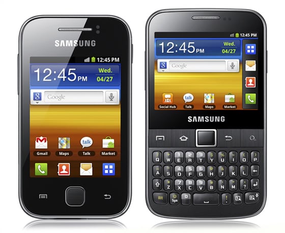 Samsung Galaxy Y and Galaxy Y Pro