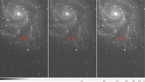 Type 1a supernova PTF 11kly expanding