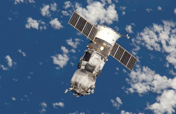 Russian 'Progress' cargo vessel as seen from the International Space Station