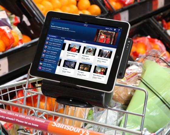 Sky's Sainsbury's iPad shopping trolley