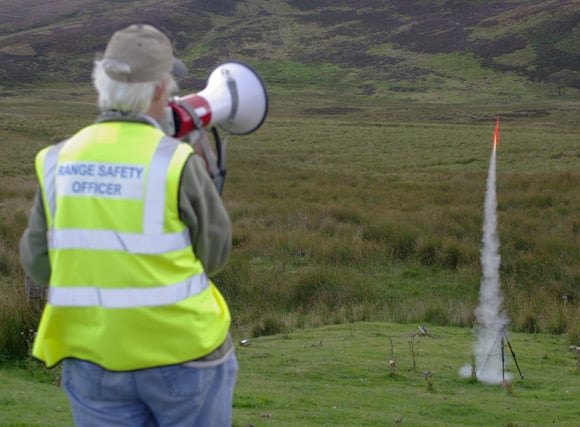 John Bonsor sees off a rocket on Fairlie Moor