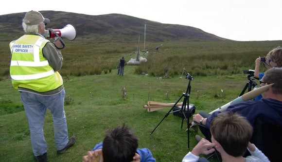 John Bonsor supervises another rocket launch