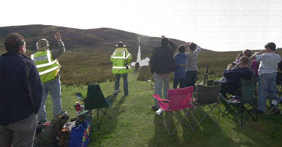 The crows watches a launch on Fairlie Moor