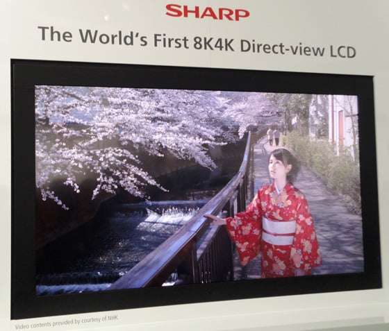 Sharp 8K4K hi-res prototype TV