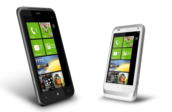 HTC Titan and Radar Windows Phone 7.5 smartphones