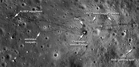 Apollo 17 landing site as photographed in 2011
