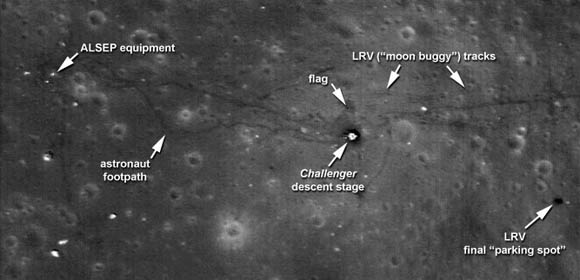 Apollo 17 landing site as photographed in 2009