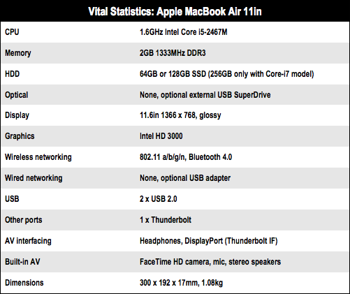 Apple MacBook Air 11in mid 2011