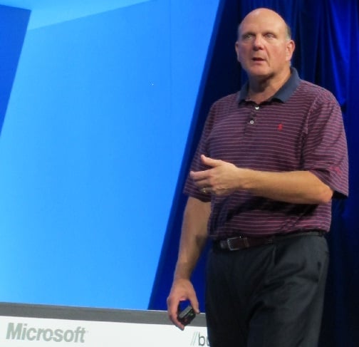 Steve Ballmer takes the stage at Build