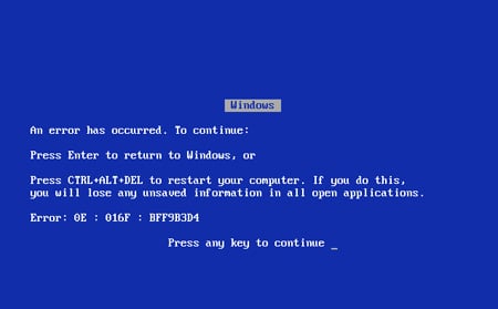 Windows 9x BSOD