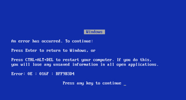 Windows 9x BSOD