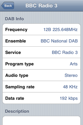 Lingo iMini DAB/FM receiver for iOS
