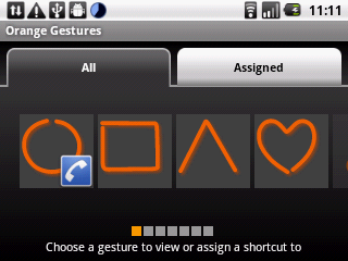 Orange Barcelona Android Qwerty smartphone UI screenshot