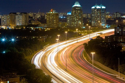 Freeway at night