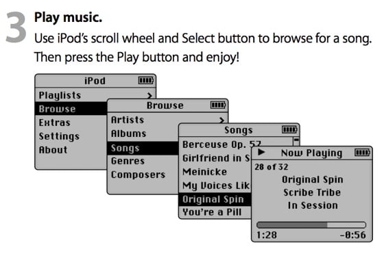 Apple iPod first generation UI
