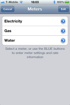 Meter Readings screenshot