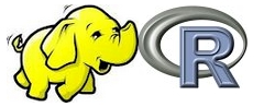 Revolution R Hadoop logo combo