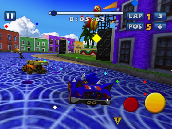 Sonic All-Stars Racing iOS game screenshot