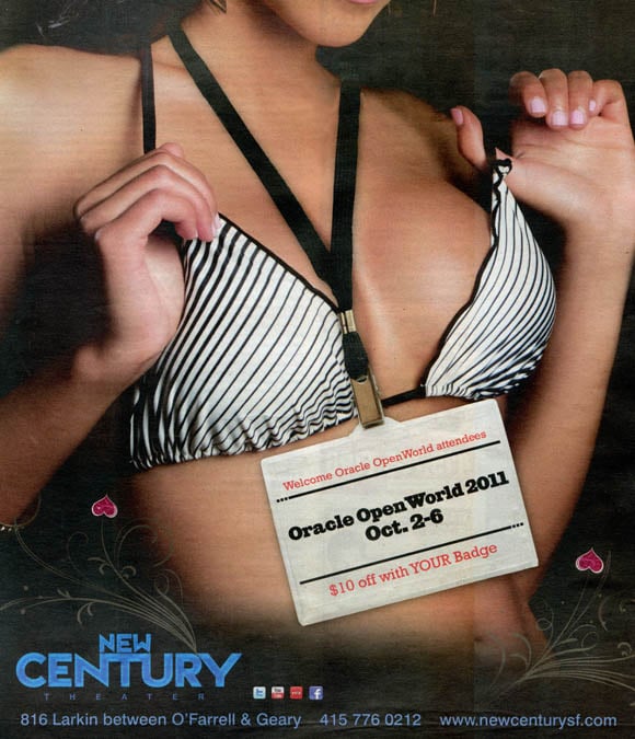 New Century Theater advertisement during Oracle OpenWorld