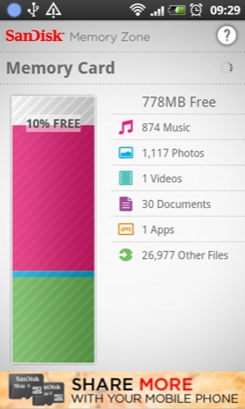 SanDisk Memory Zone Android screenshot