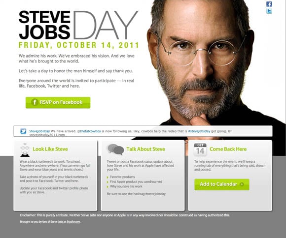 Steve Jobs Day website