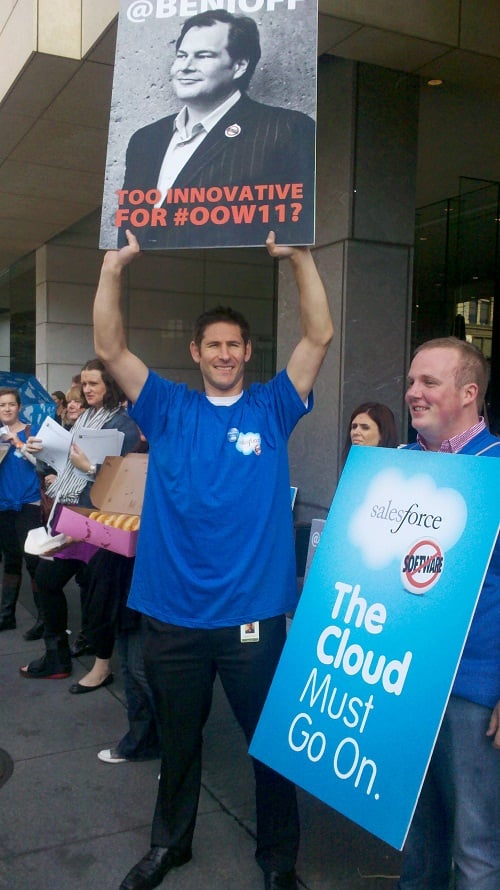 Salesforce.com protest at Oracle OpenWorld