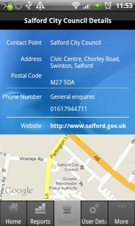 My Council Services Android app screenshot